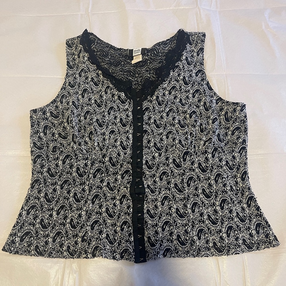 Vintage Studio 1940  Corset Style Top Size 22 Y2K Fairy Grunge whiskey goth